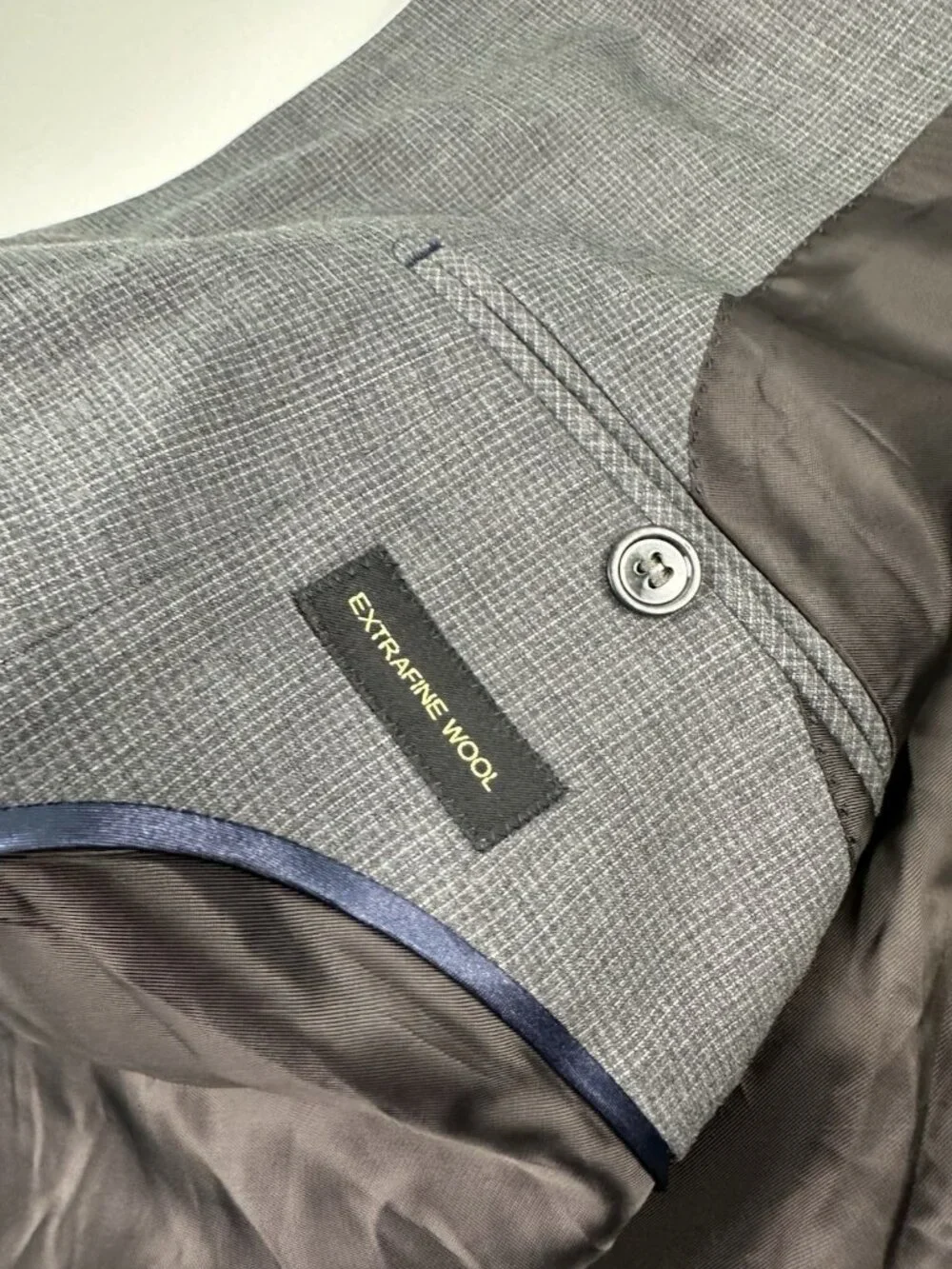 Massimo Dutti Men’s Extrafine wool grey blazer Sport Coat size 48R NWT